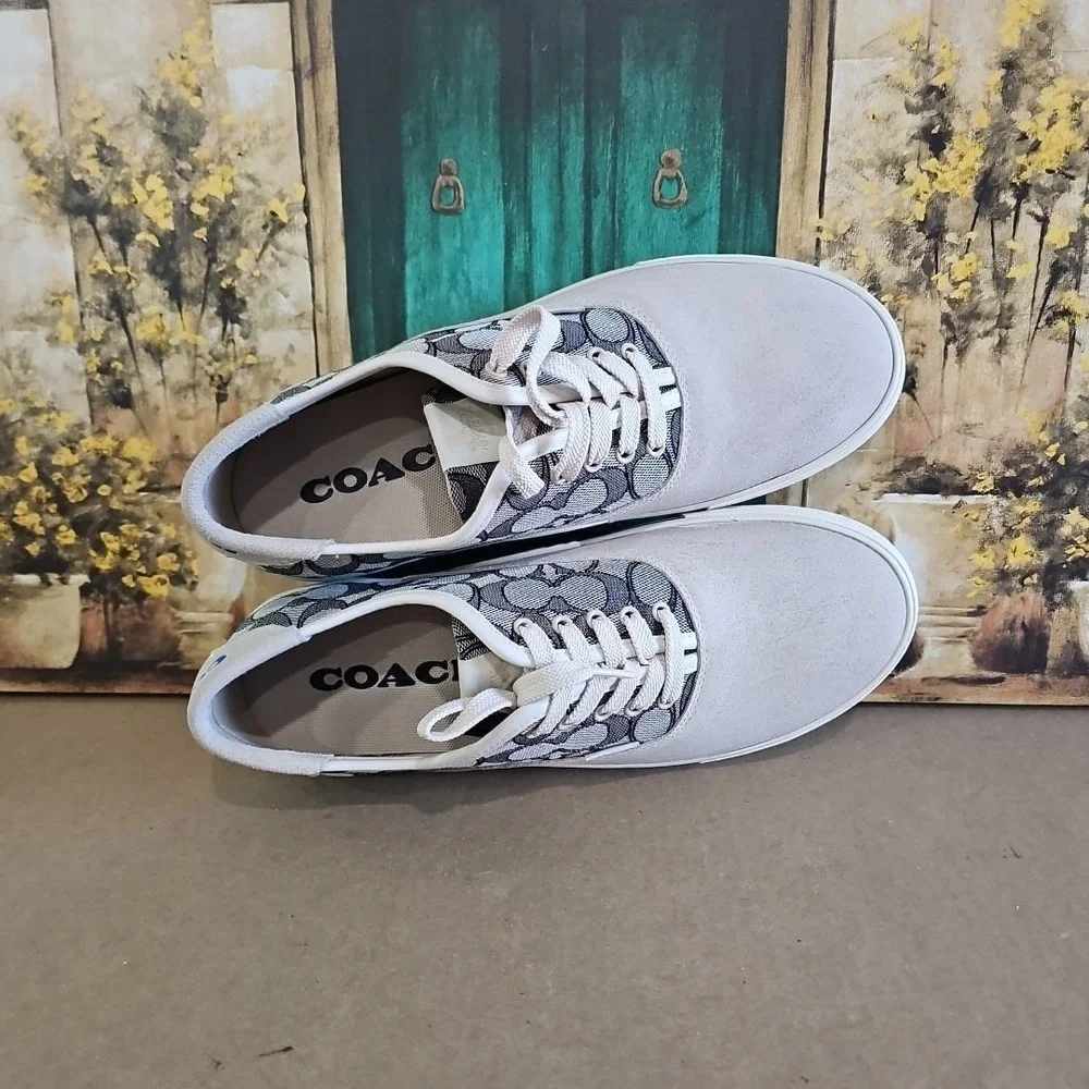 COACH Skate Lace Up Sneaker In Signature Jacquard Style No. CA272  Men's 11 D